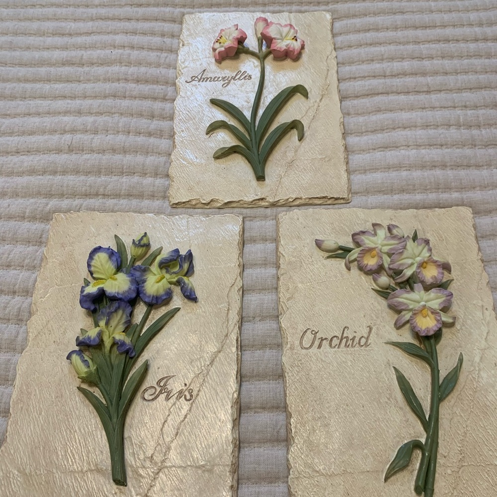 3 Home Interiors flower decor. This are from 2004